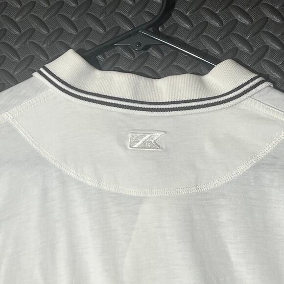 White Cutter and Buck Polo/Golf Shirt La Jolla 100% Pima Cotton Mens Size Large - Picture 5 of 7